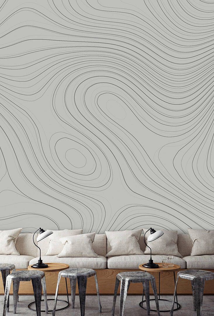 Zen Garden Mural - Grey