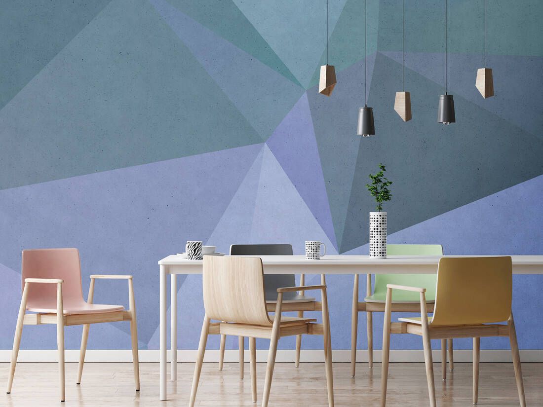 Polygonal Mural - Purple