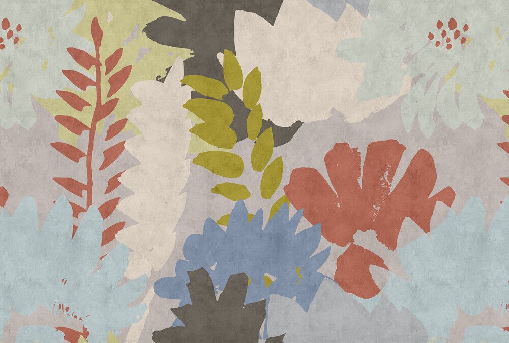 Floral Collage 3 Mural