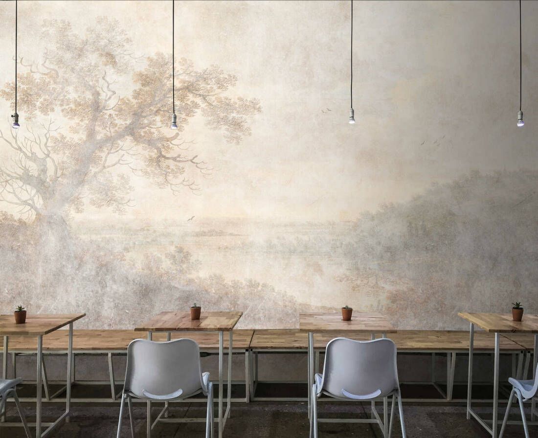 Romantic River Mural - Pastel