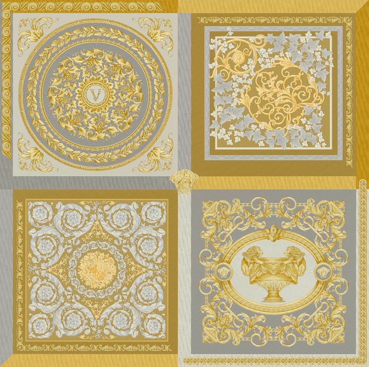 Gold - Barocco Tile by Versace