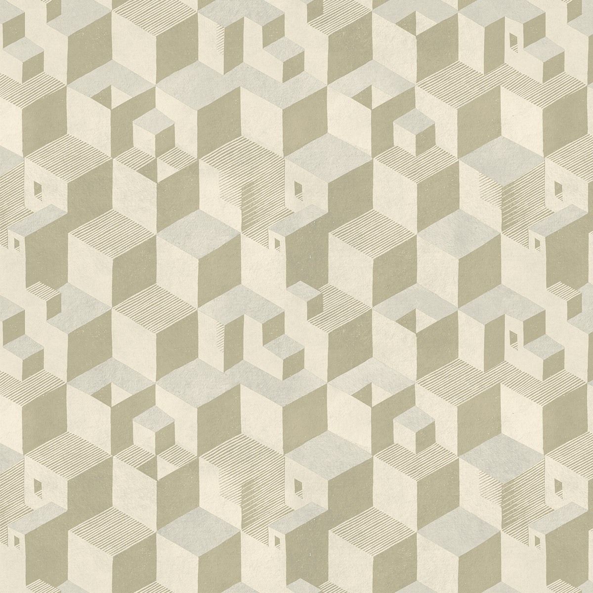 Beige - Cube by Escher