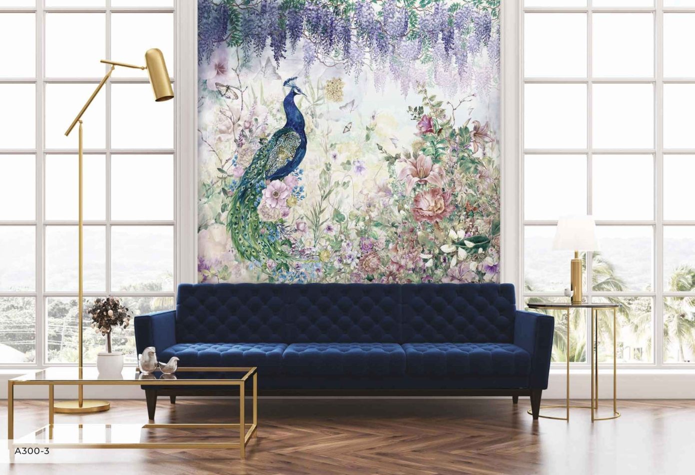 Peacock Garden Mural