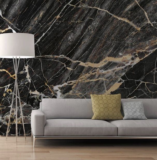 Black Gold Marble Mural