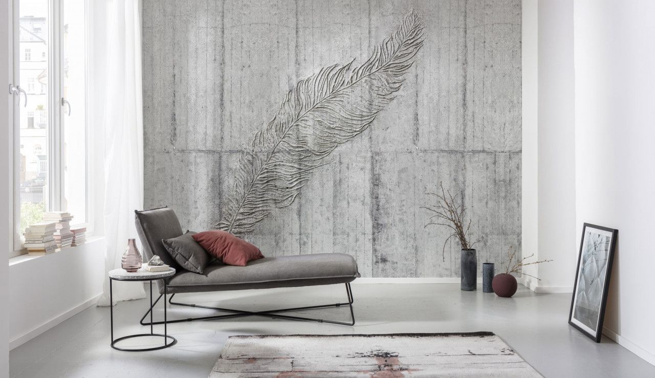 Concrete Feather Mural