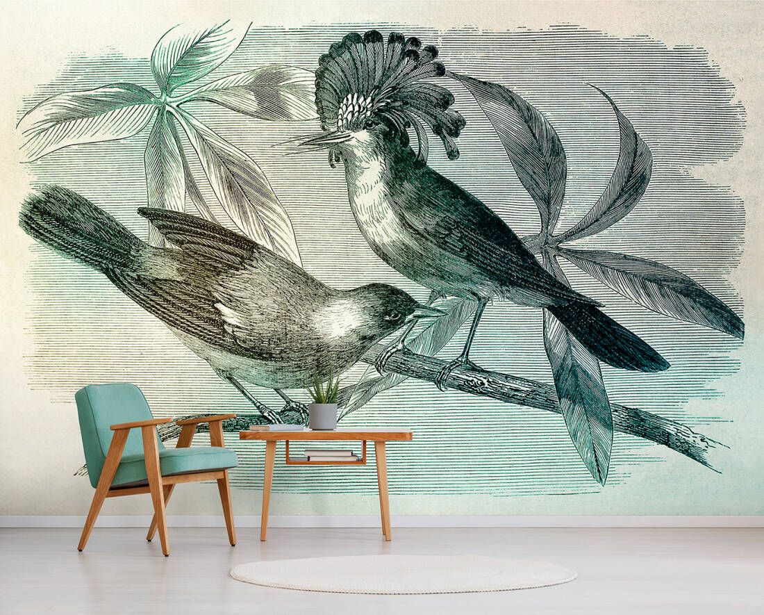 Vintage Birds 1 Mural