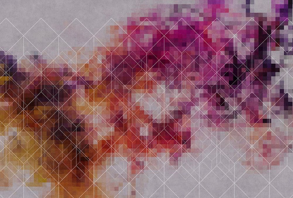 Colour Network Mural - Pink