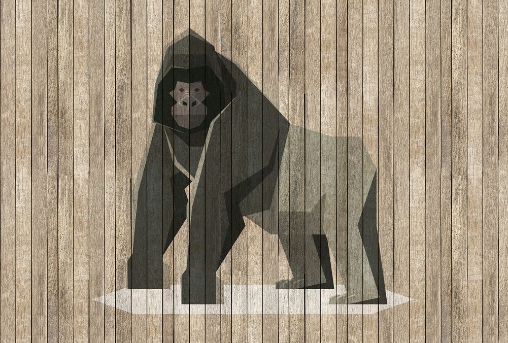 Born to be Wild Mural - Gorilla