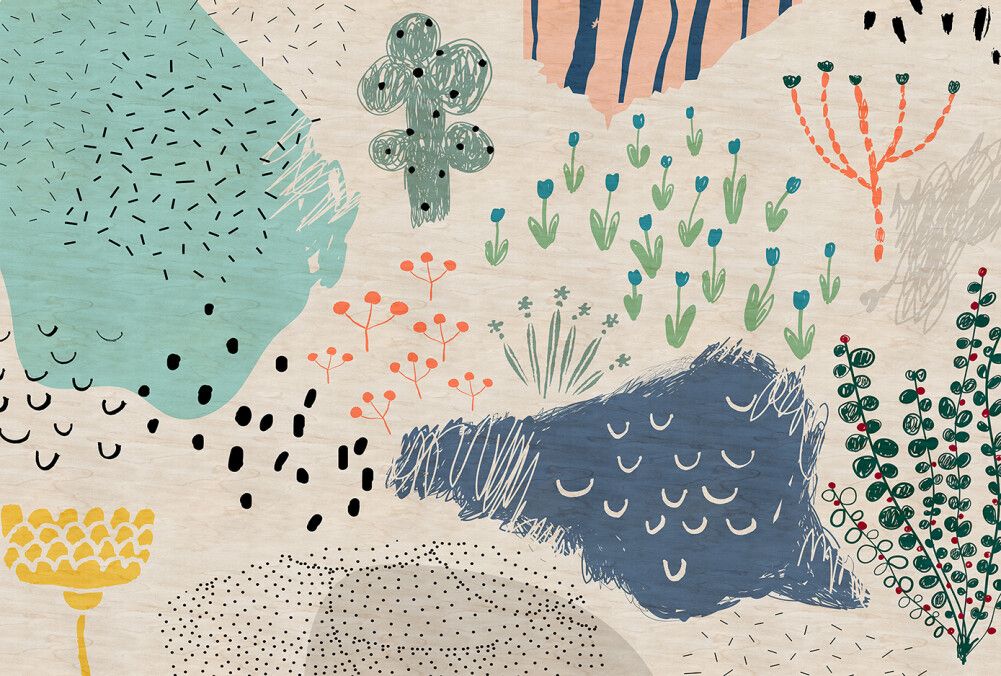 Crayon Garden 1 Mural