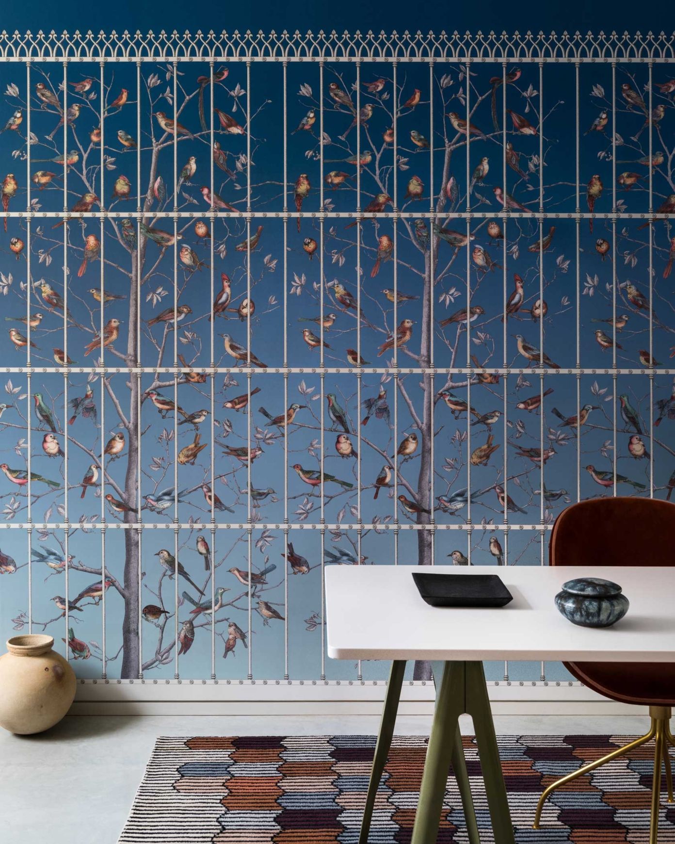 Blue - Uccelli Panel Mural