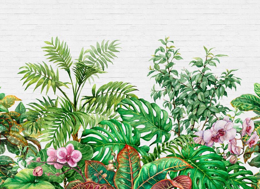 Tropical Wall Mural - Green