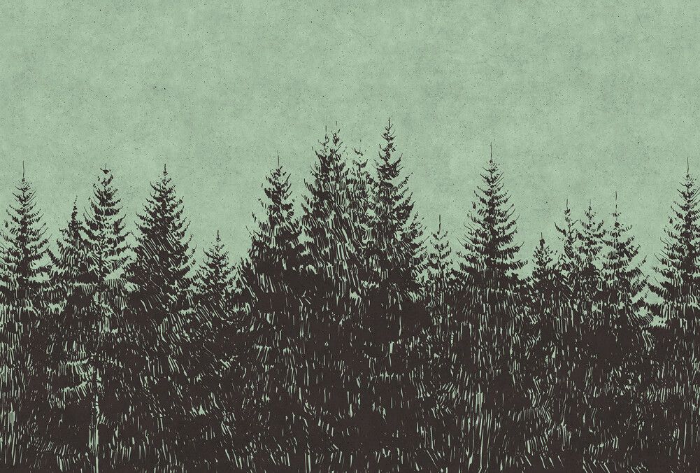 Black Forest Mural - Sage