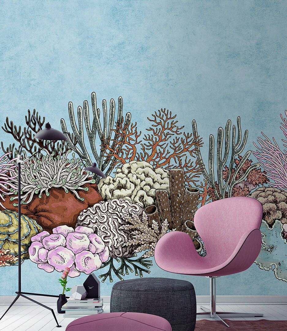 Octopus' Garden Mural - Blue