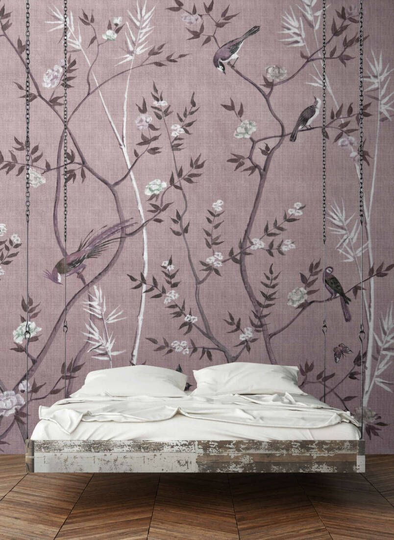 Tea Room Mural - Pink
