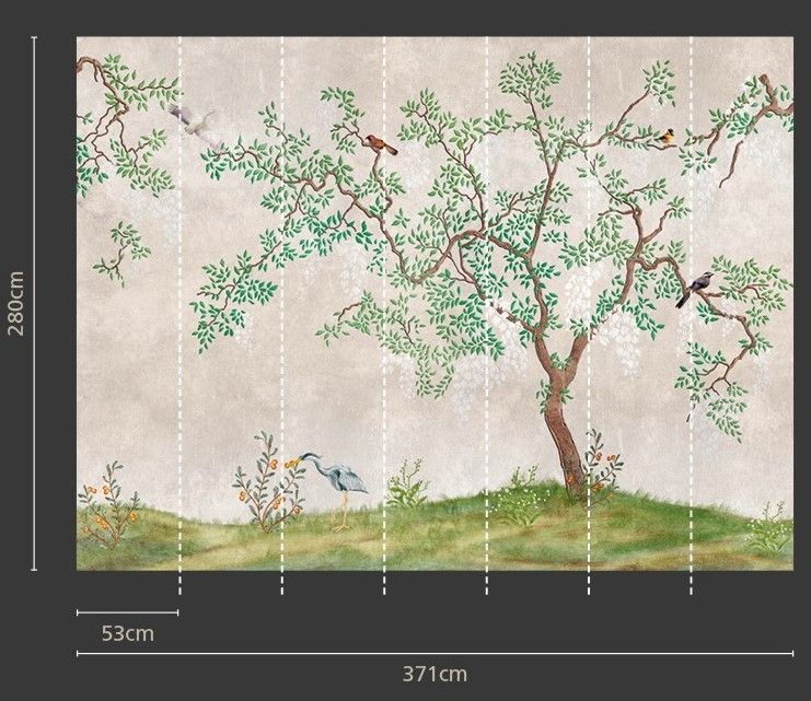 Chateau Chinoiserie Mural