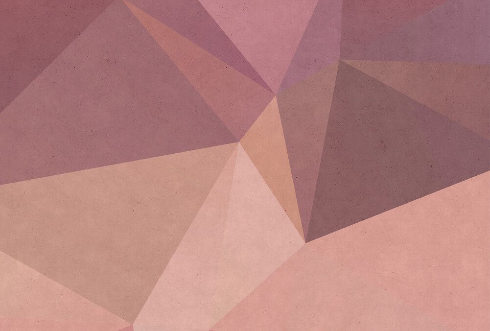 Polygonal Mural - Pink