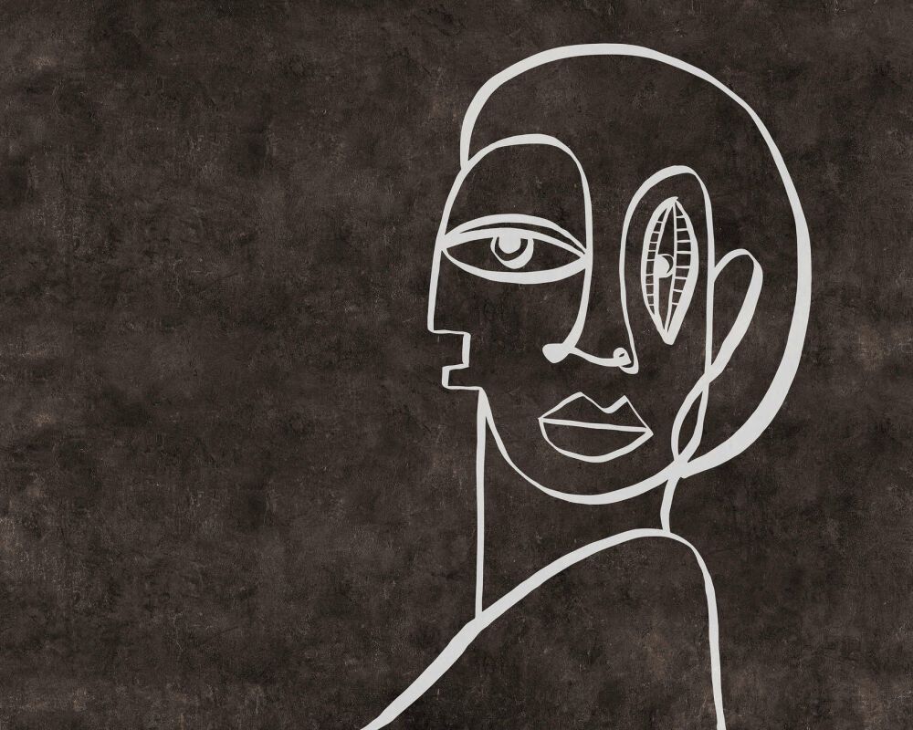 Palomas Room Mural - Charcoal