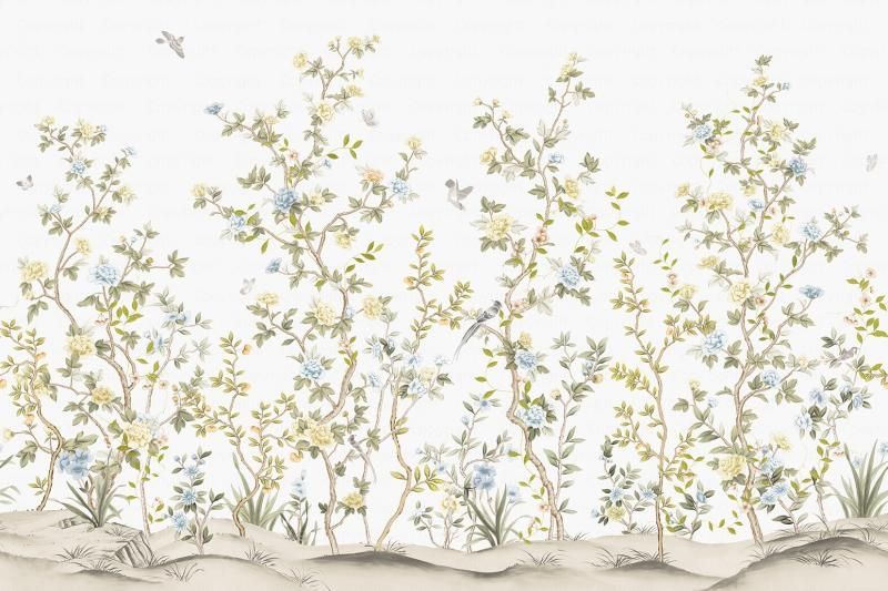 Parchment - Rambling Rose Mural