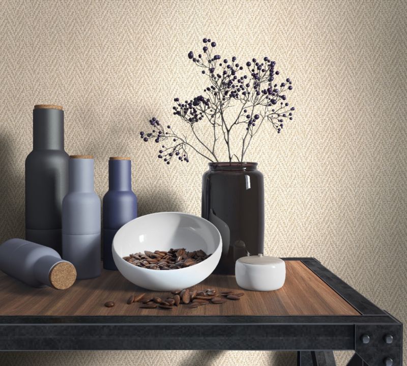 Taupe - Rattan Herringbone