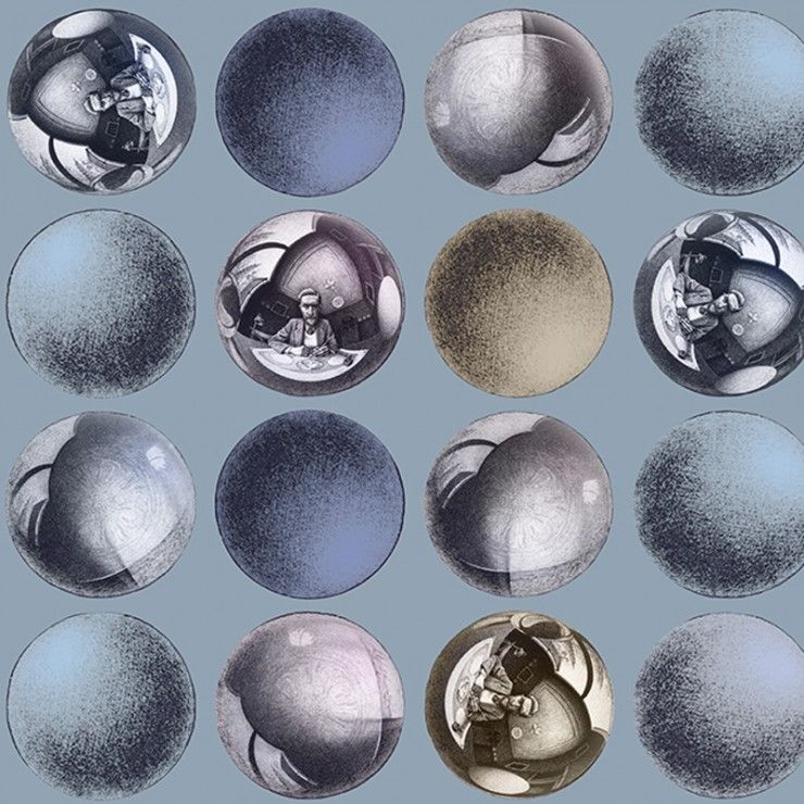 Blue - Sphere by Escher