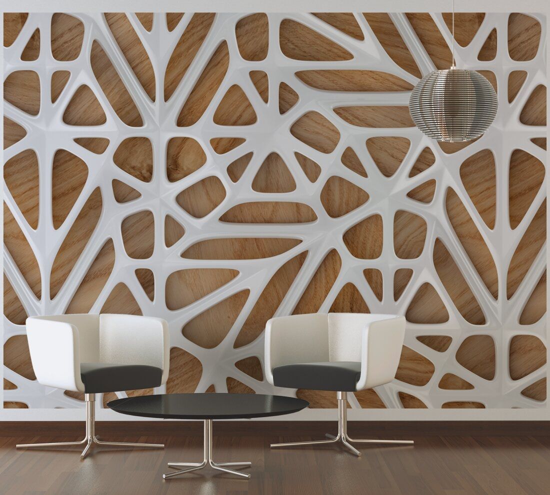 Organic Surface Mural - White