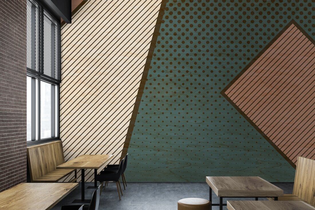 Pattern Play Mural - Teal