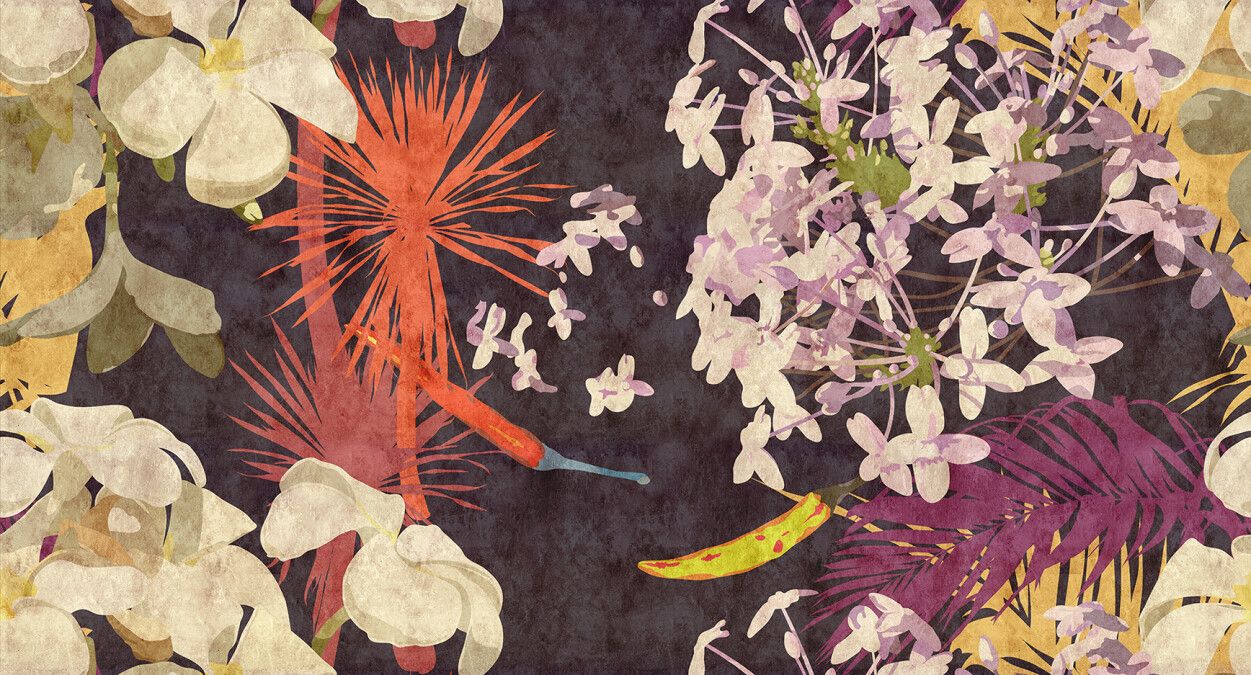 Vintage Bouquet Mural