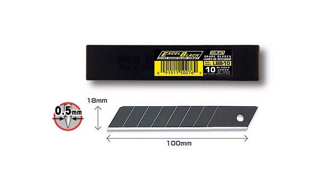 Olfa LBB-10B Black Blades