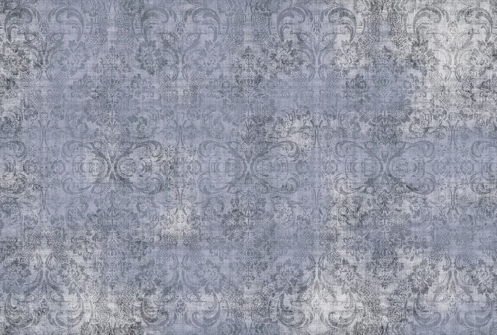 Old Damask Mural - Blue
