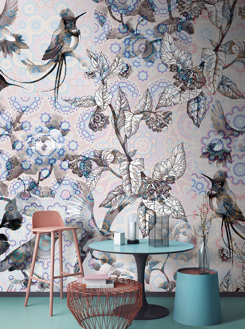 Exotic Mosaic Mural - Grey