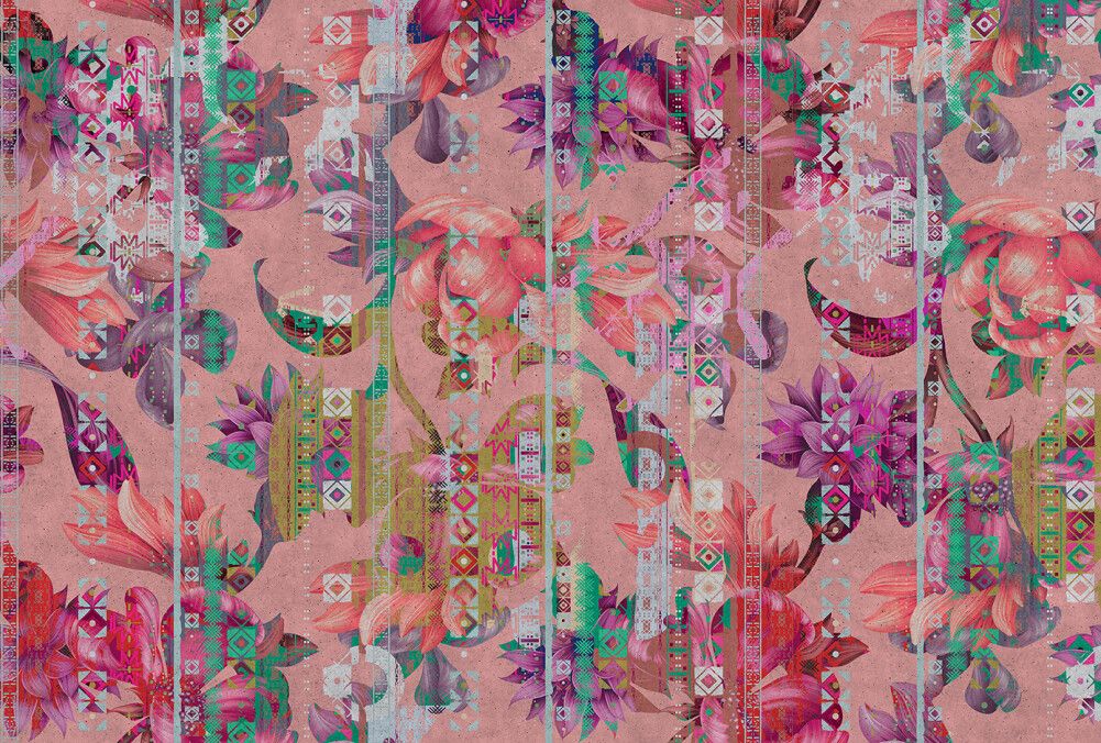 Collage Mural - Pink