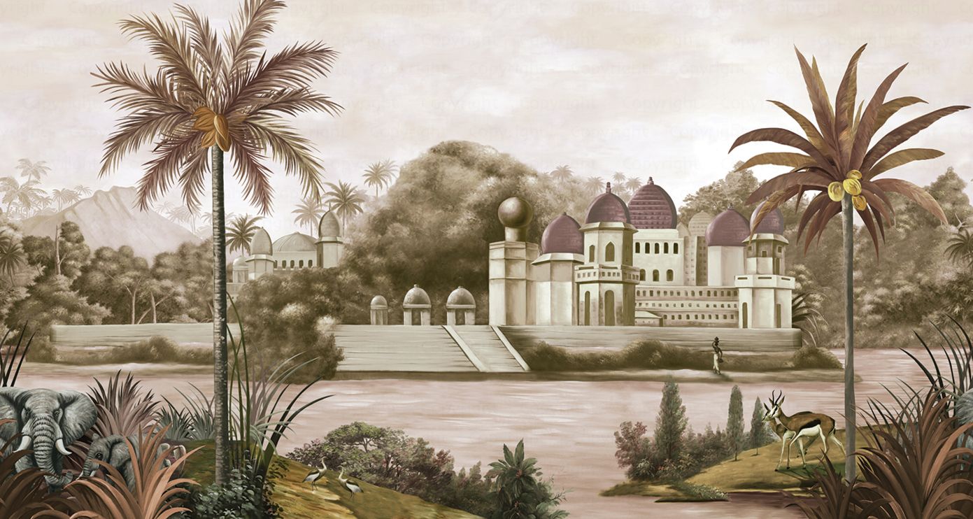 Rose - Mughal Garden Mural