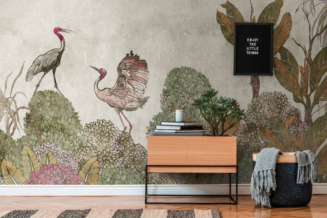 Courting Herons Mural