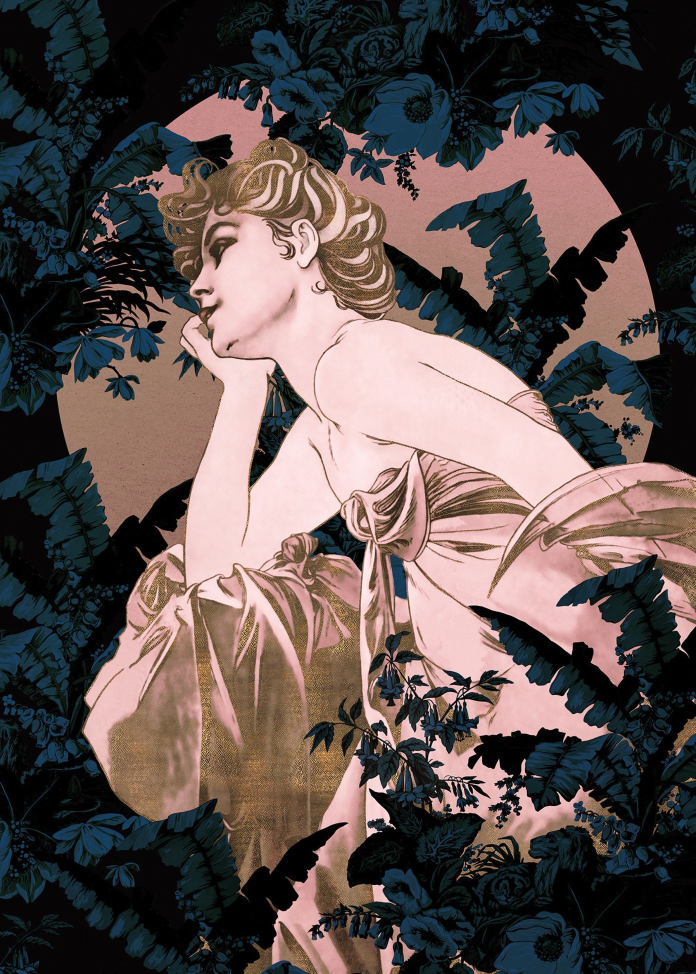 Songes Bleu Mural