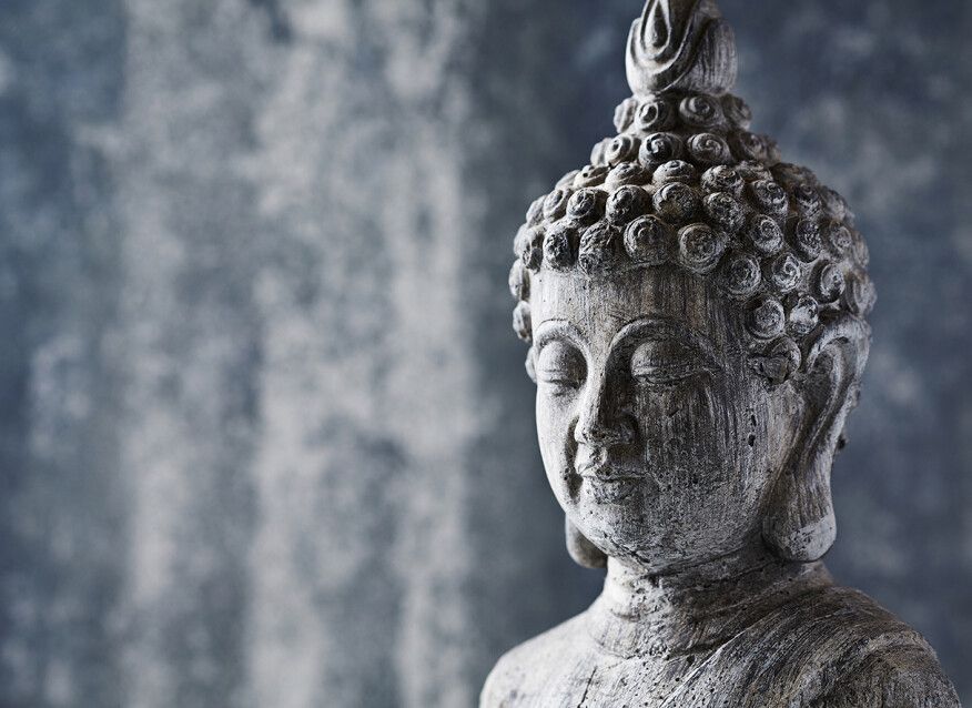 Buddha Mural - Grey