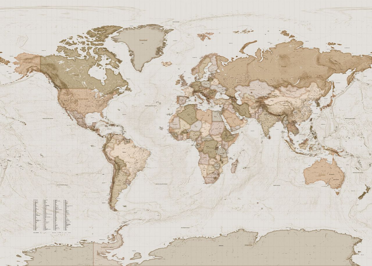 Earth Map Mural