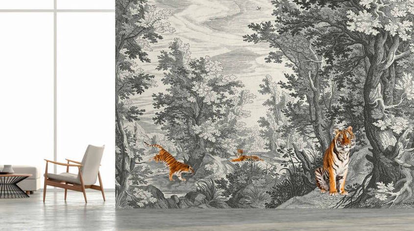 Fancy Forest Mural - Tiger