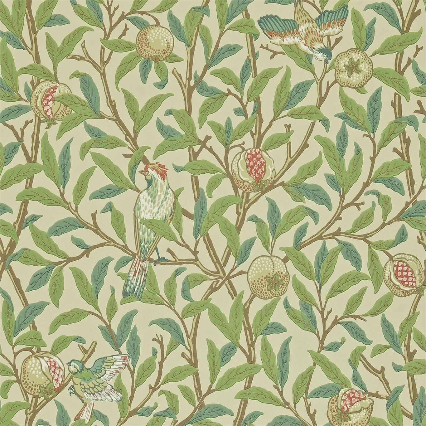 Green - Bird and Pomegranate