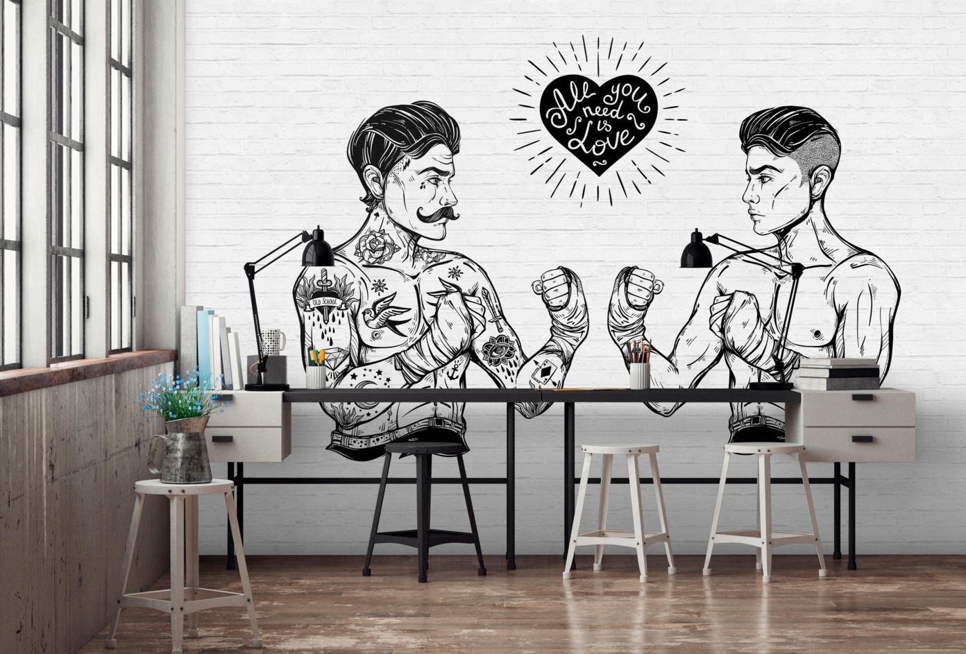 The Pugilists Mural