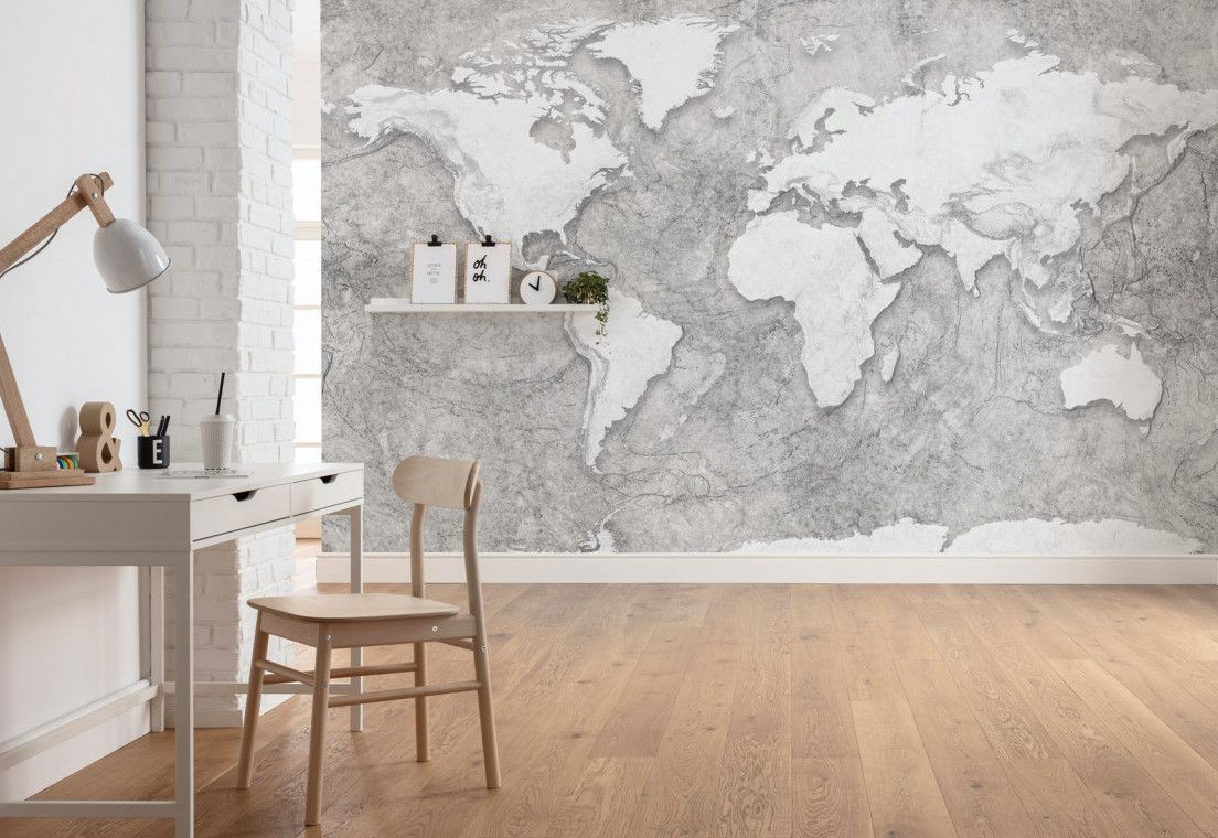 World Relief Map Mural