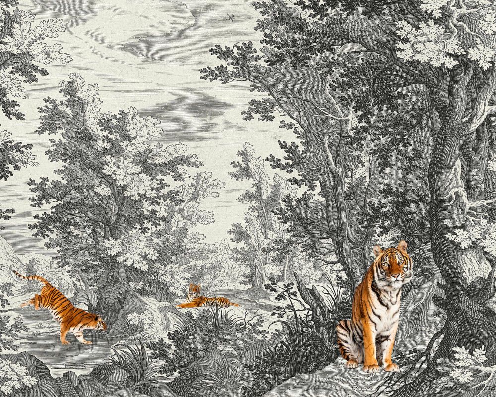 Fancy Forest Mural - Tiger