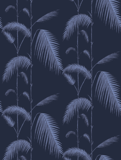Navy - Palm Leaves