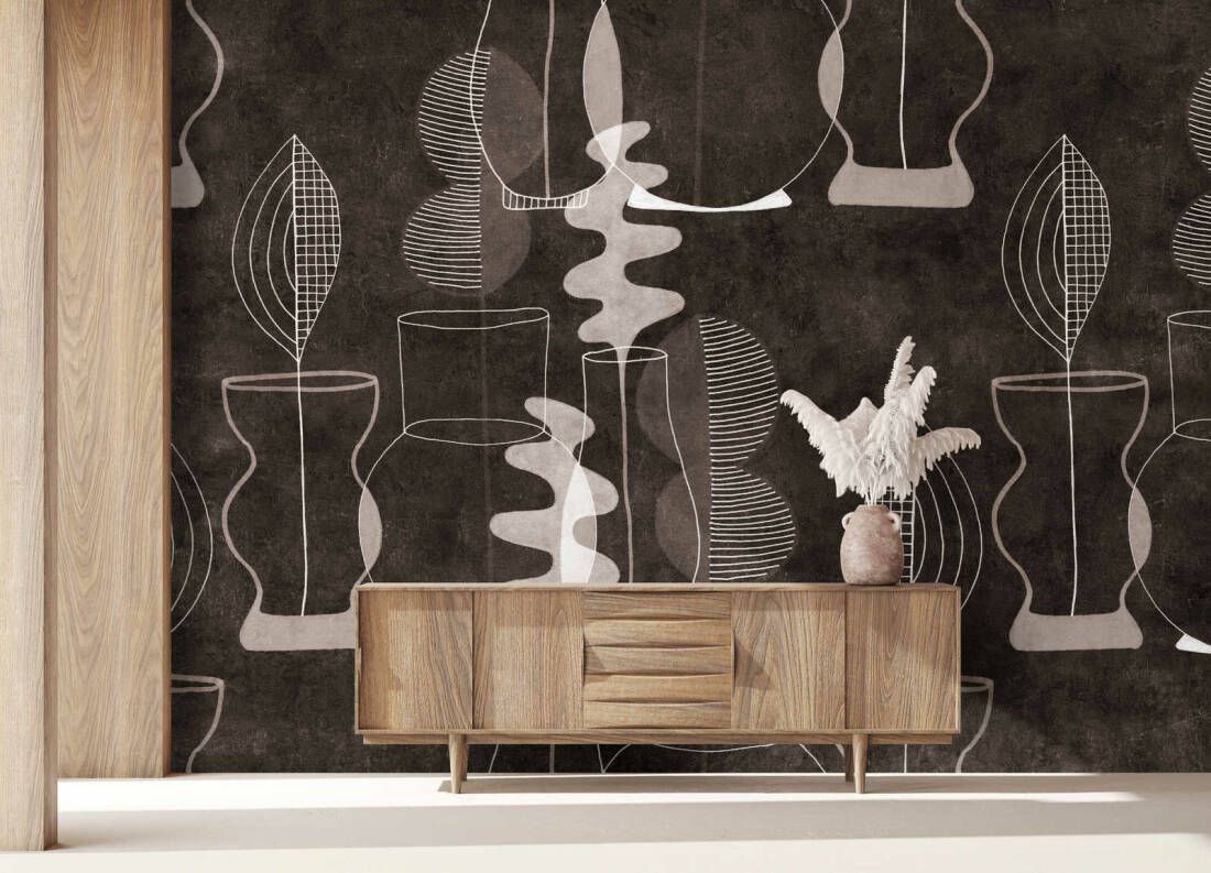 Pablos Room Mural - Charcoal