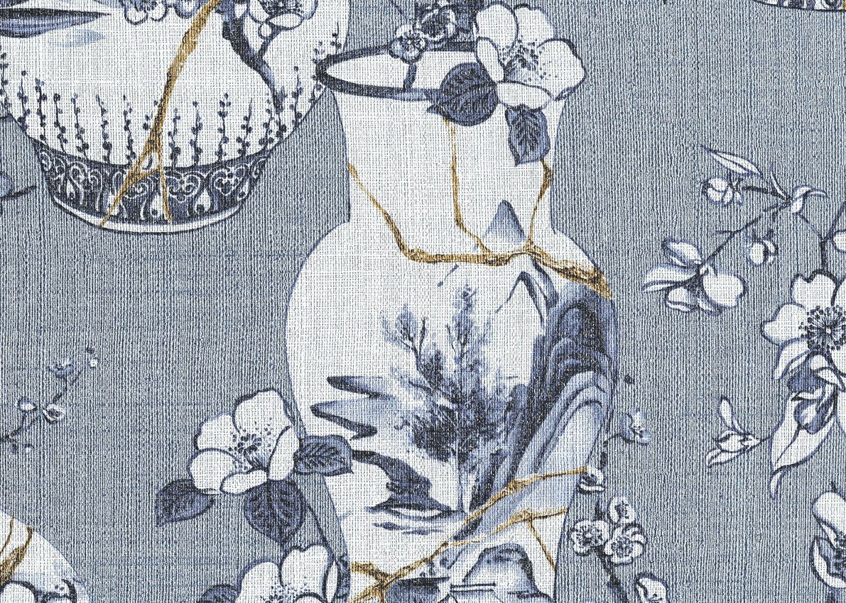 Blue - Kintsugi Pot