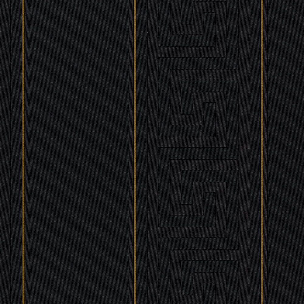 Black - Greek Key Stripe by Versace