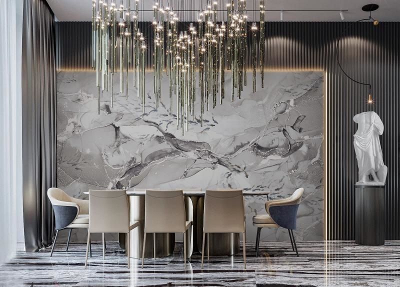 Silver - Aquamarble Mural