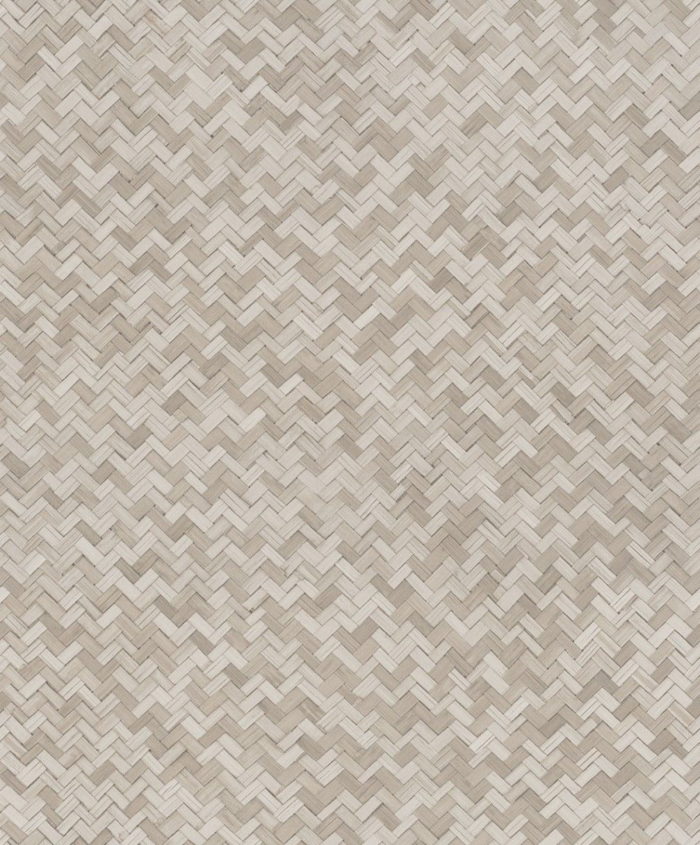 Beige - Herringbone Weave