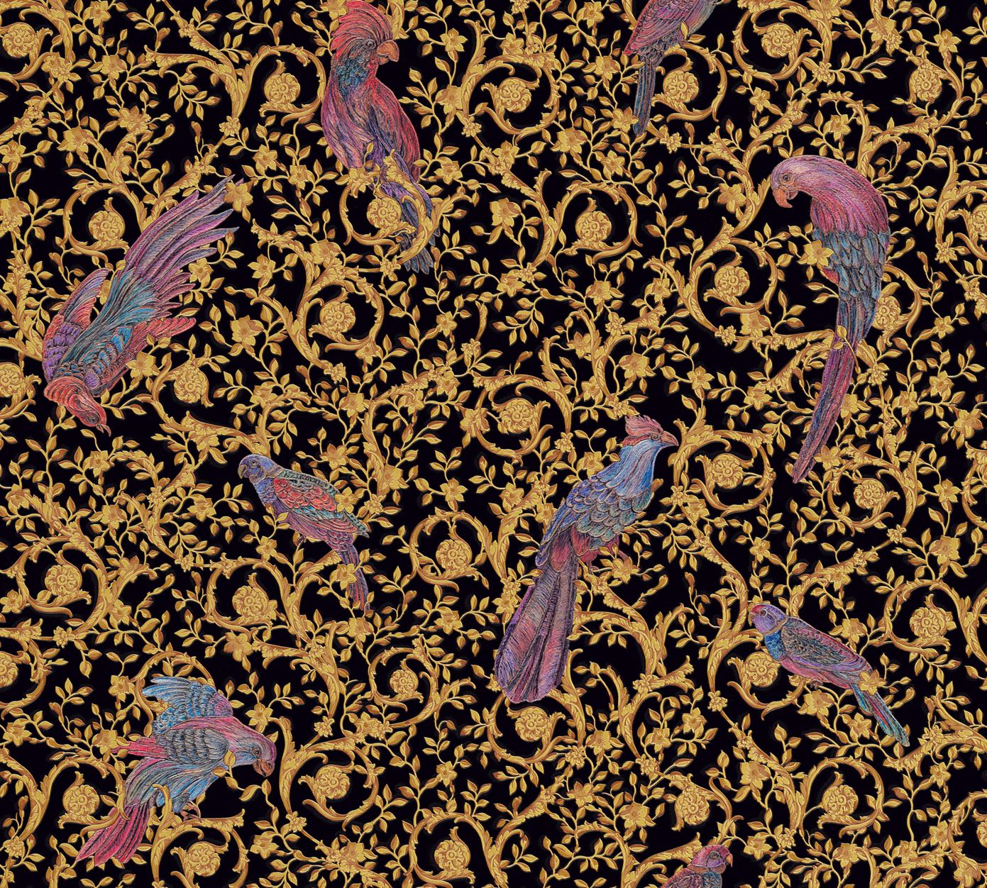 Black - Barocco Birds by Versace