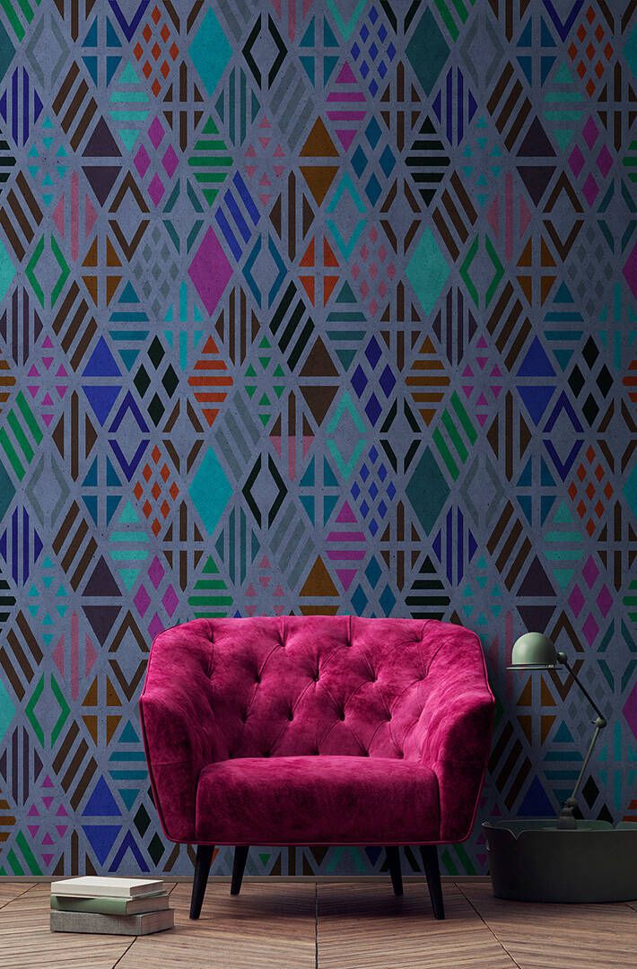 Geometrical Mural - Teal