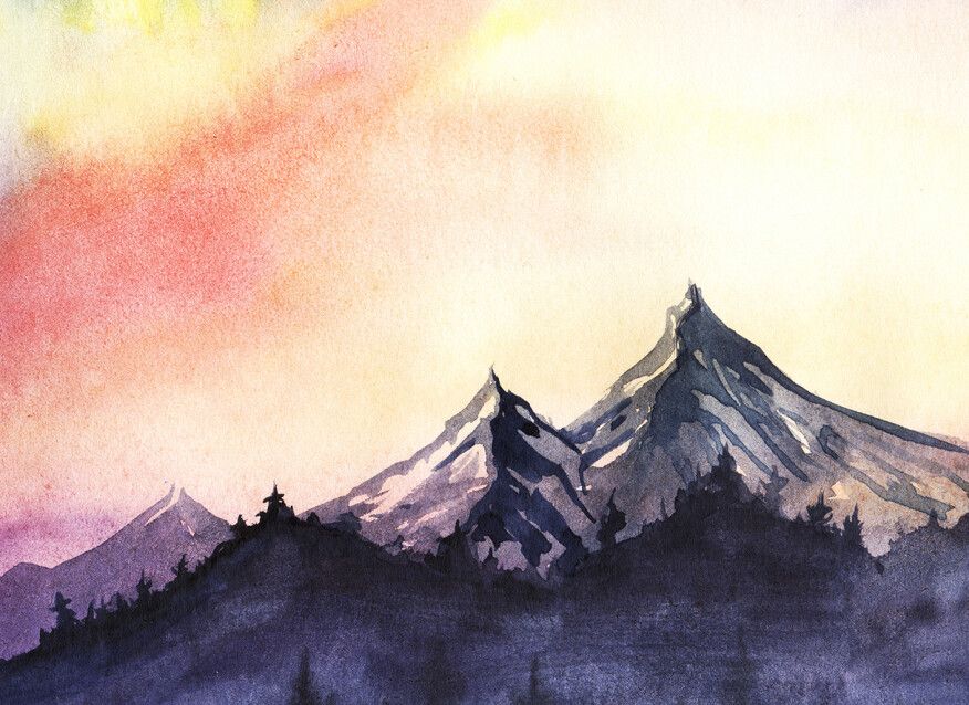 Mountain Painting Mural